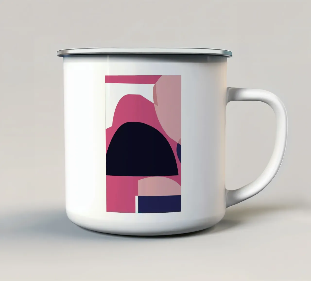 Contrast 3 enamel mug by Jonathan Lawes