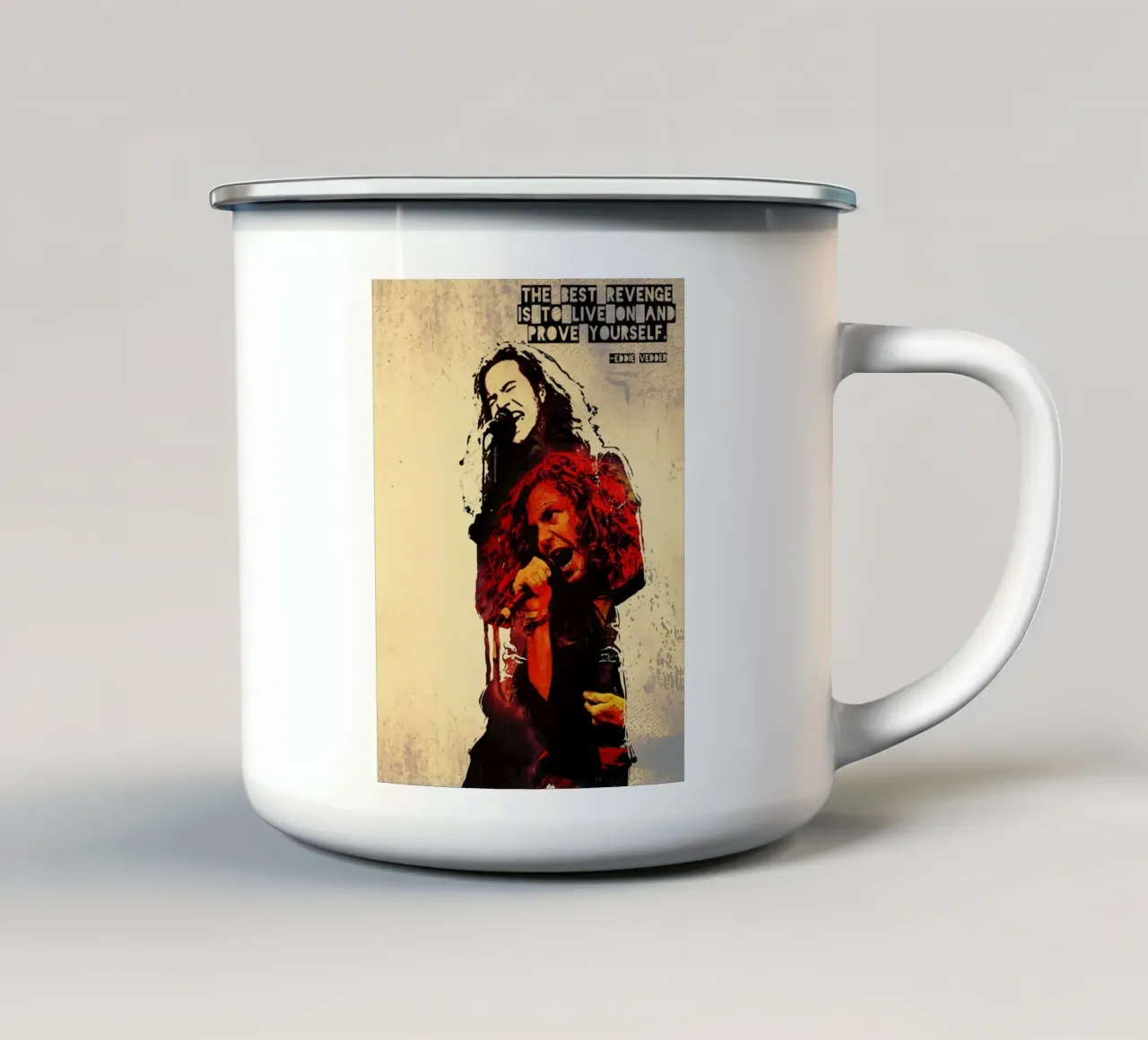 Eddie Vedder Citazione tazza in smalto da Gunawan Rb