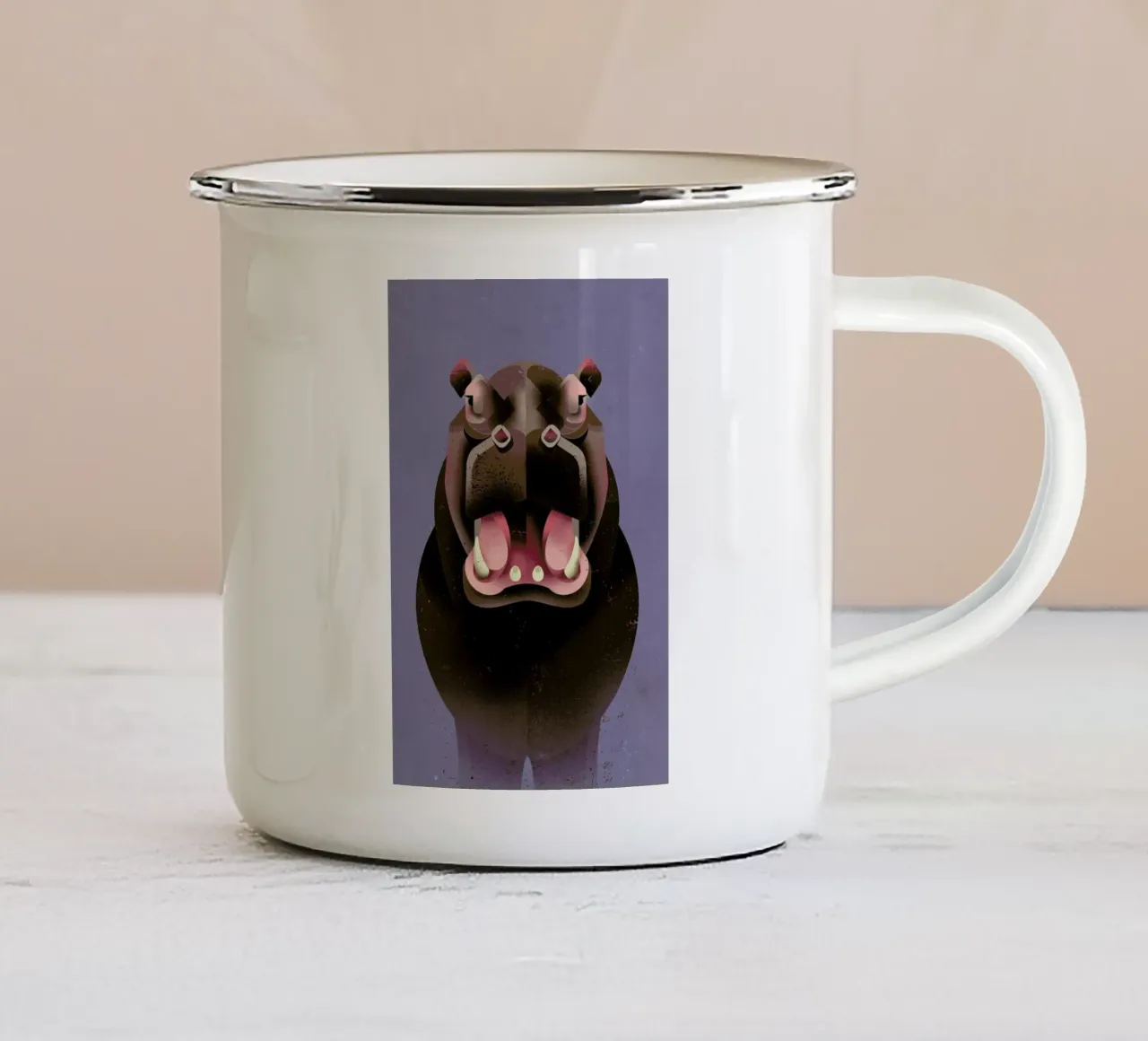 Hippo tazza in smalto da Dieter Braun