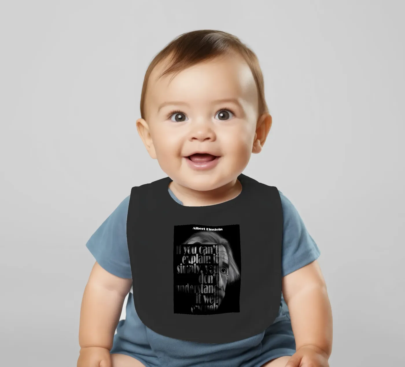 Citaten van Albert Einstein baby slabbetje van Gunawan Rb