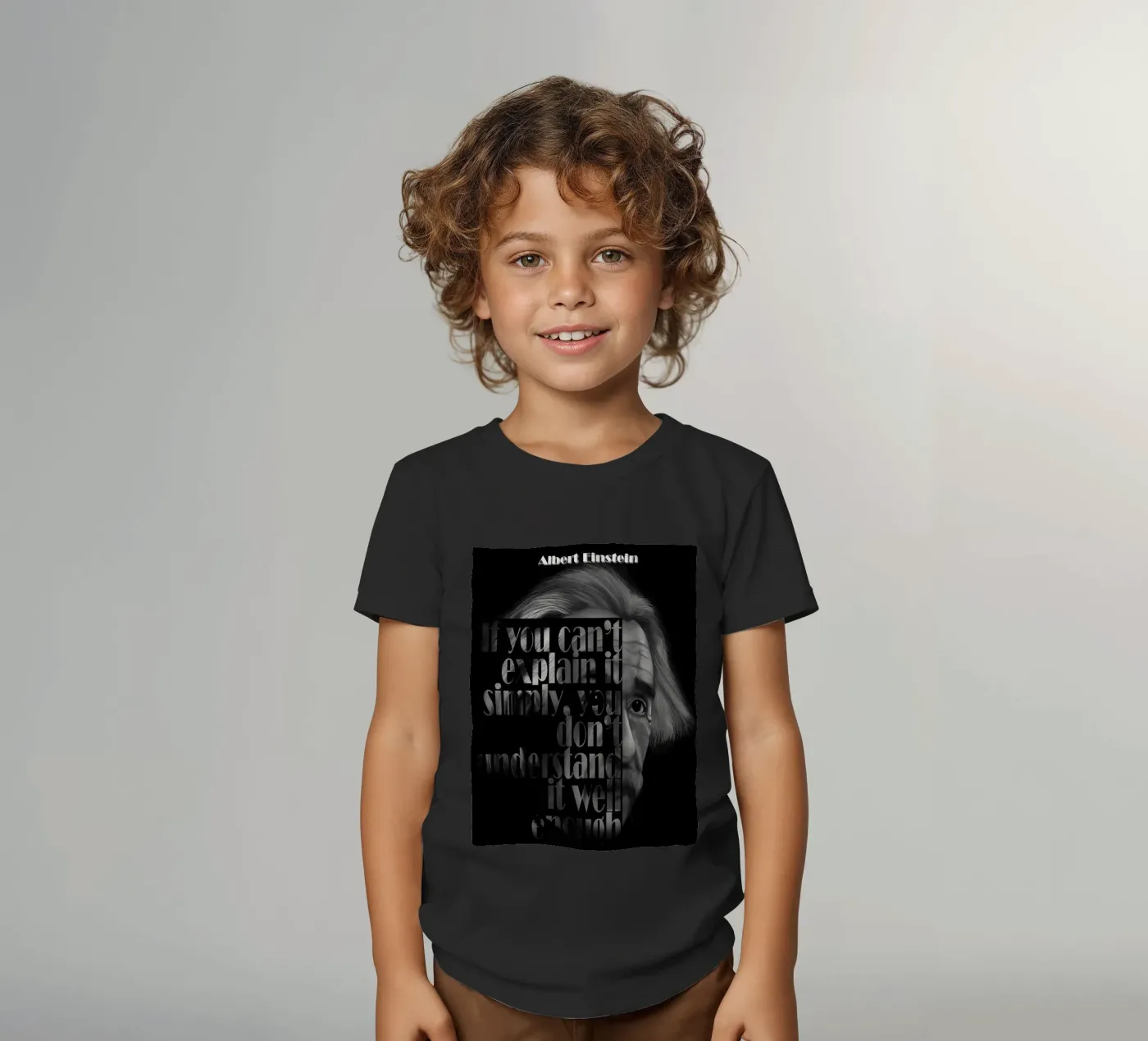 Albert Einstein Quotes Kinder T-Shirt von Gunawan Rb