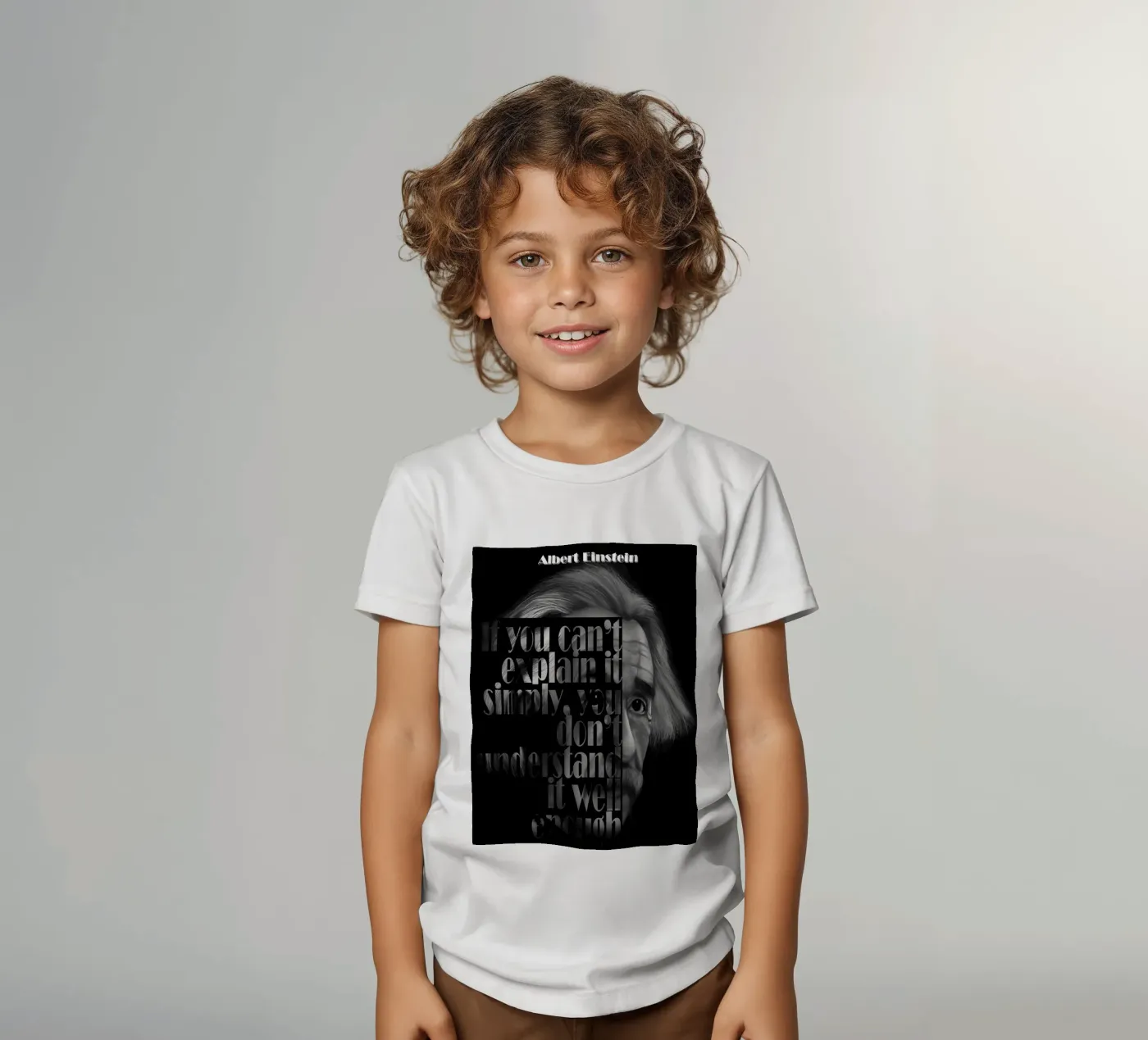 Albert Einstein Quotes Kinder T-Shirt von Gunawan Rb