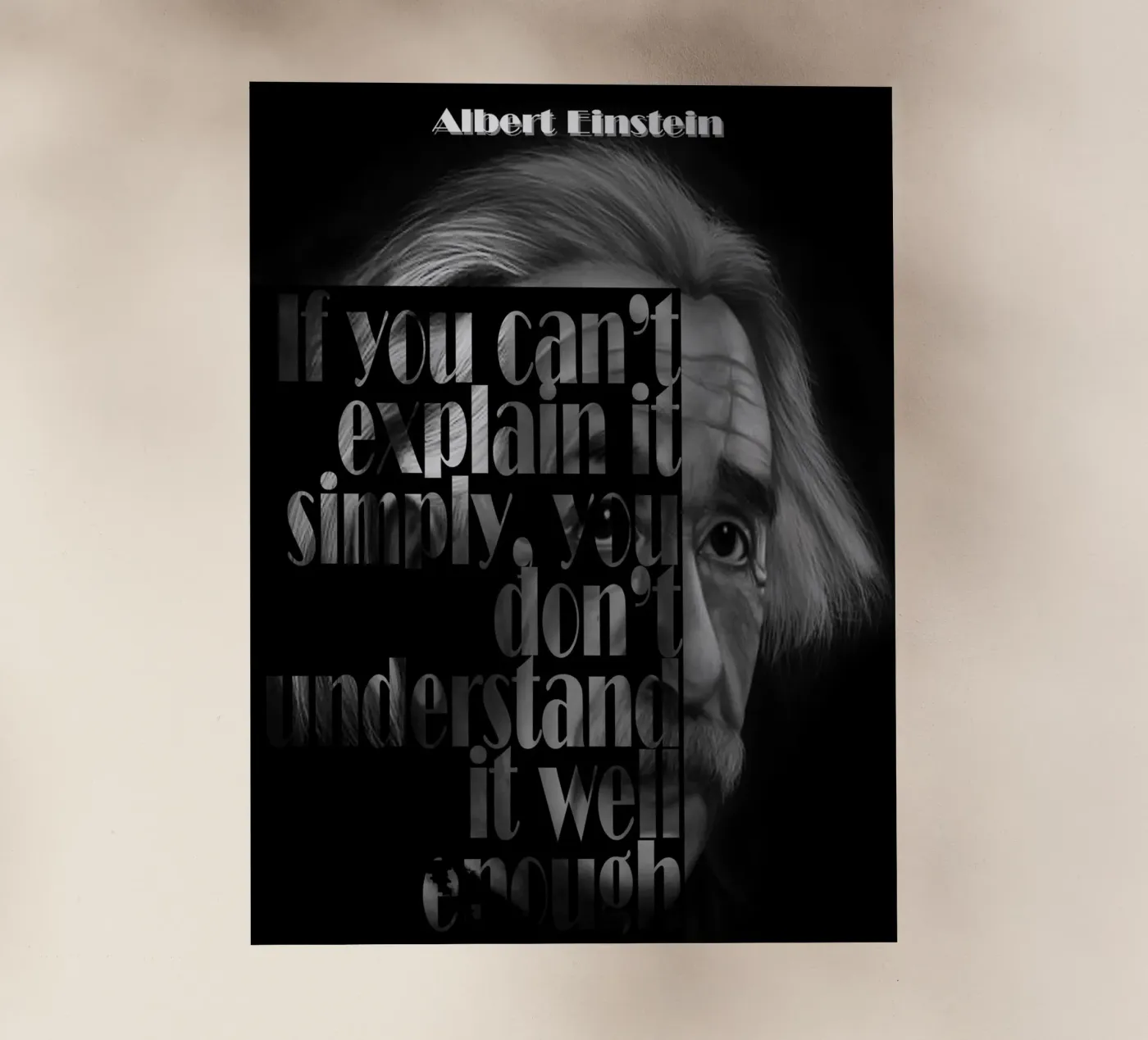 Albert Einstein Quotes backlit film by Gunawan Rb