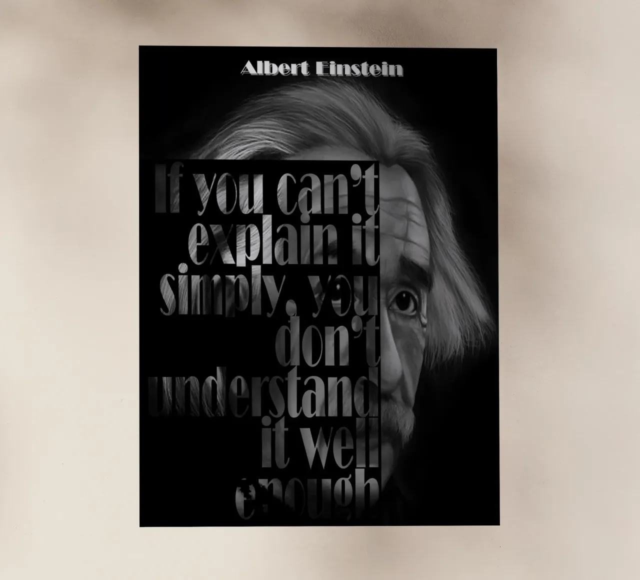 Albert Einstein Citazioni pellicola backlit da Gunawan Rb