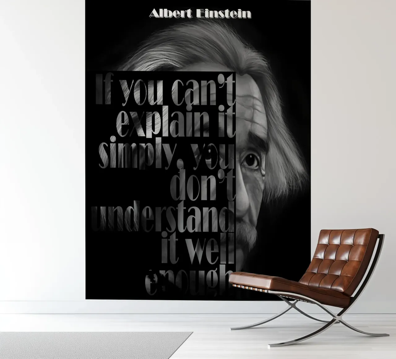 Citaten van Albert Einstein fotobehang van Gunawan Rb