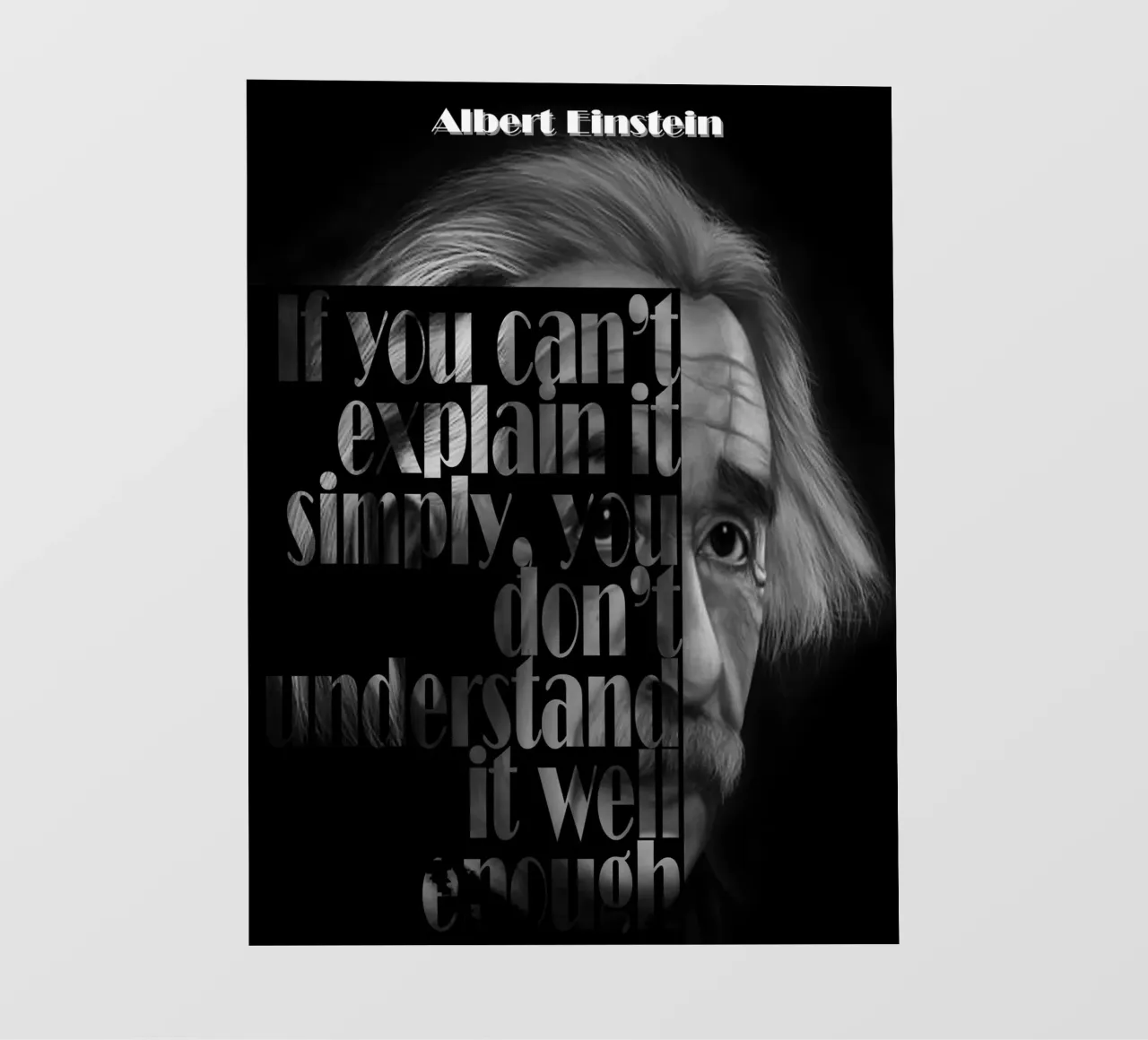 Citaten van Albert Einstein fotobehang van Gunawan Rb