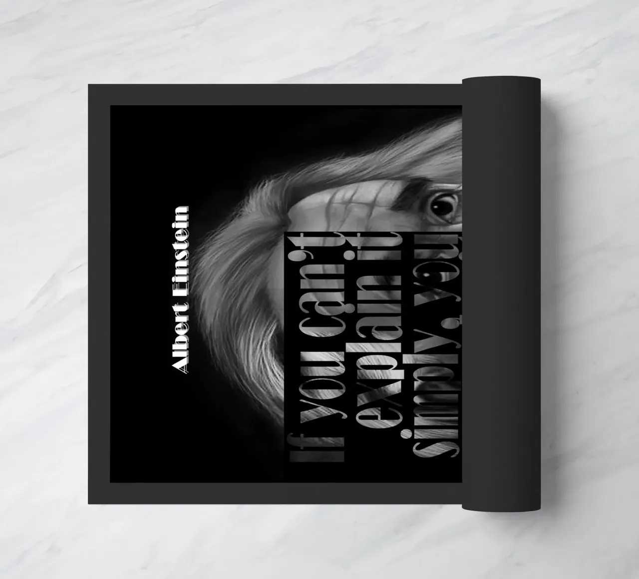 Albert Einstein Quotes doormat by Gunawan Rb