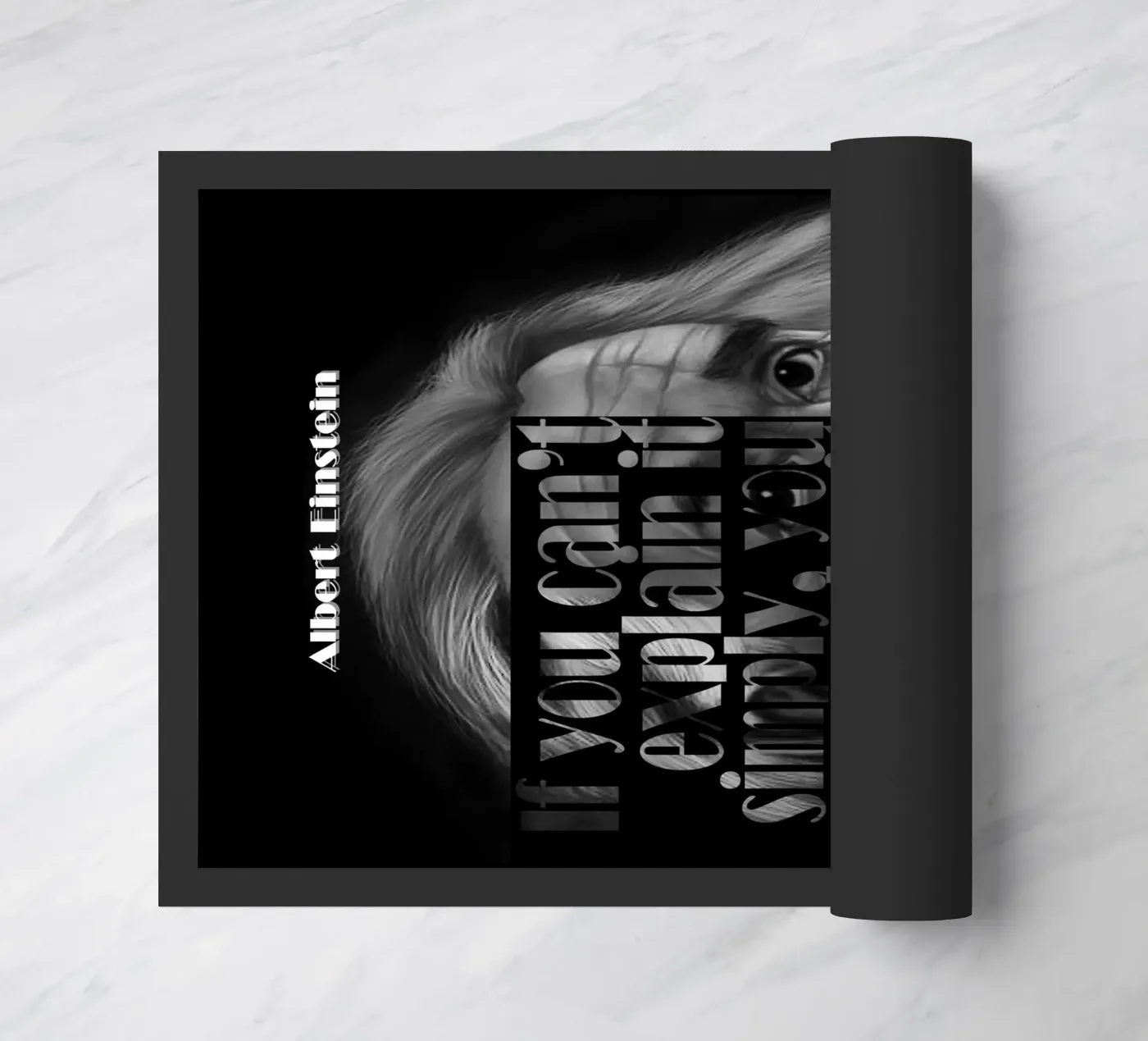 Citaten van Albert Einstein deurmat van Gunawan Rb