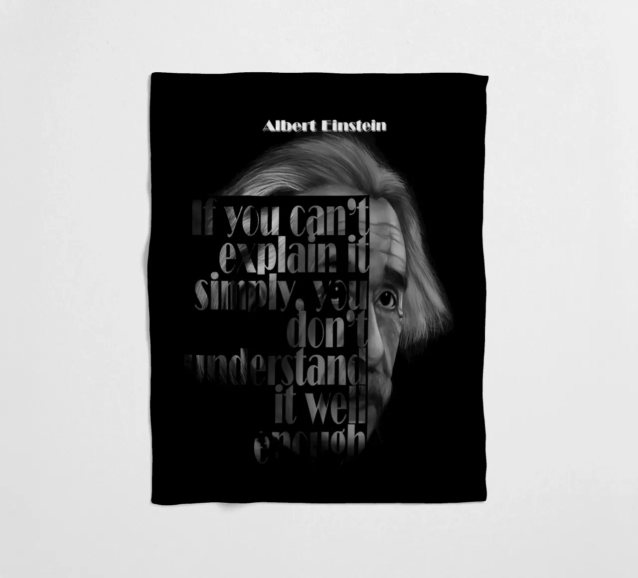 Albert Einstein Citazioni coperta in pile da Gunawan Rb