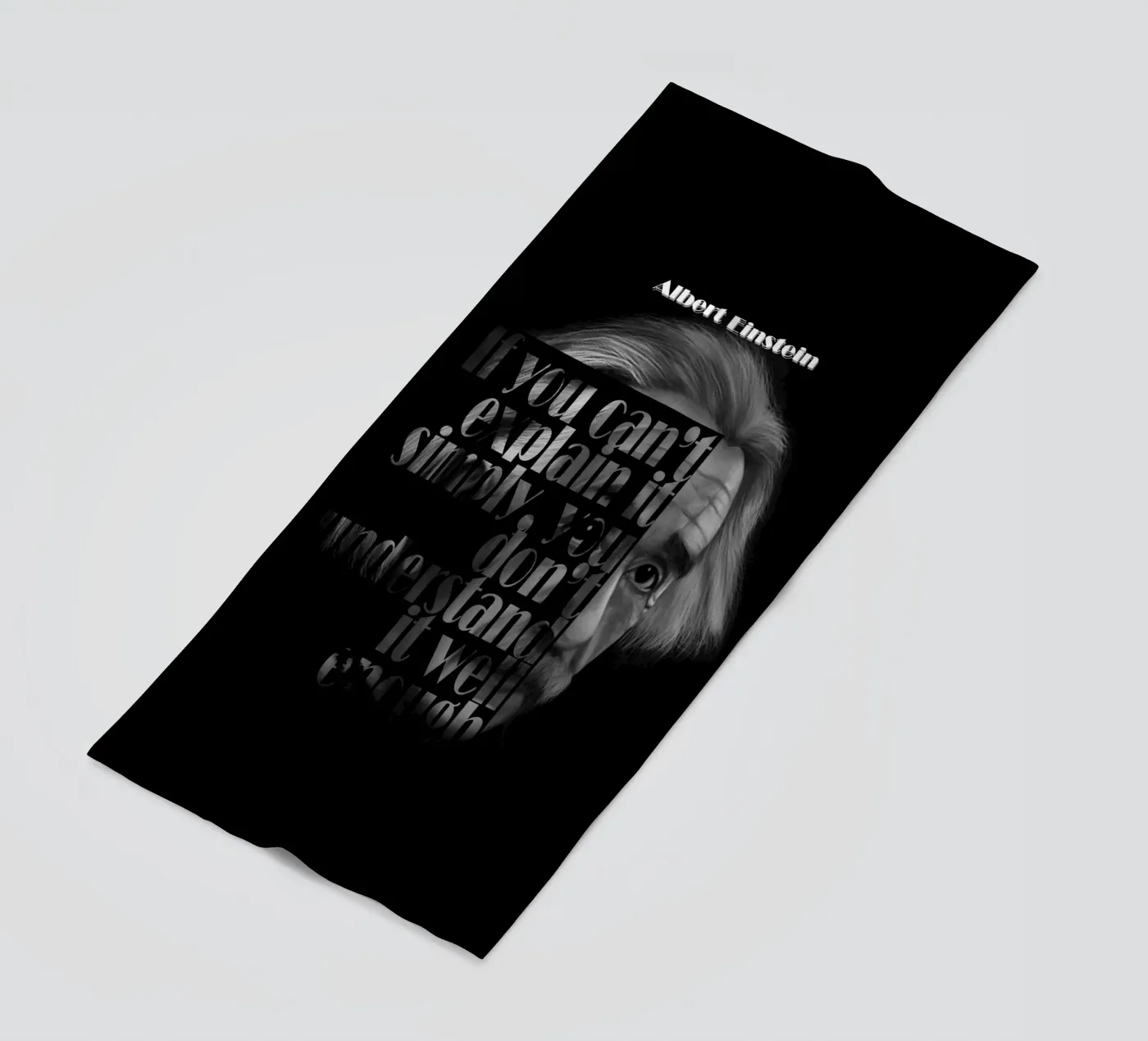 Albert Einstein Quotes beach towel by Gunawan Rb