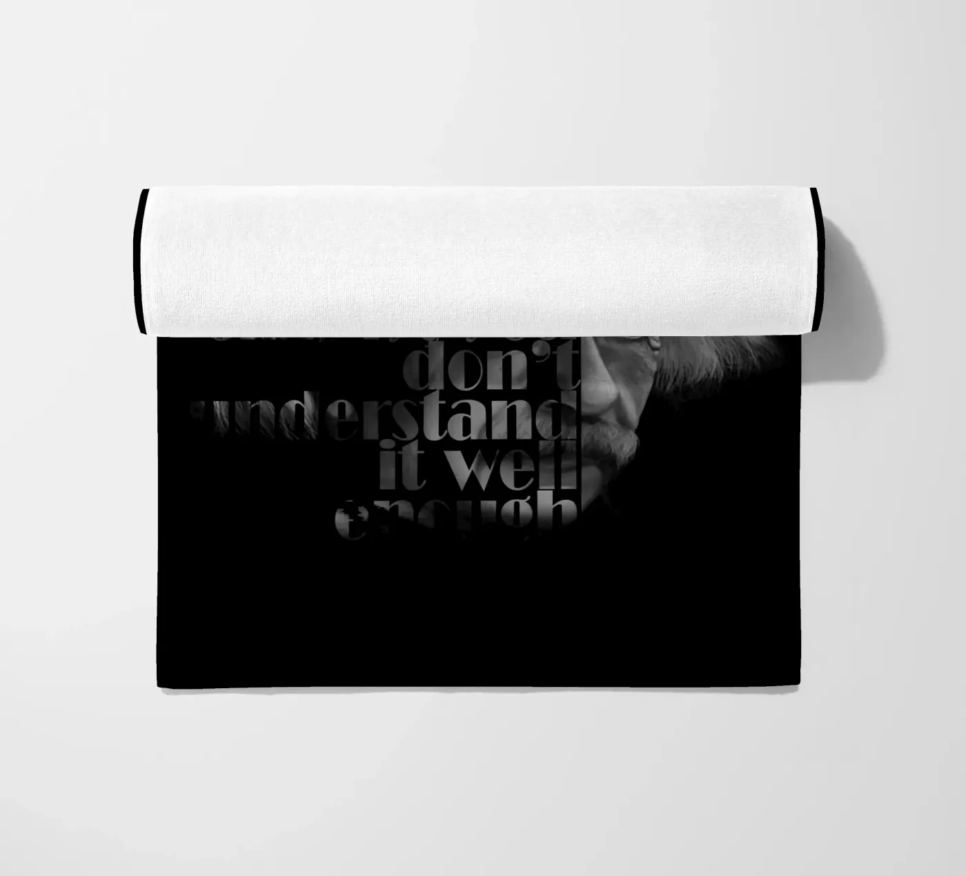 Albert Einstein Quotes beach towel by Gunawan Rb