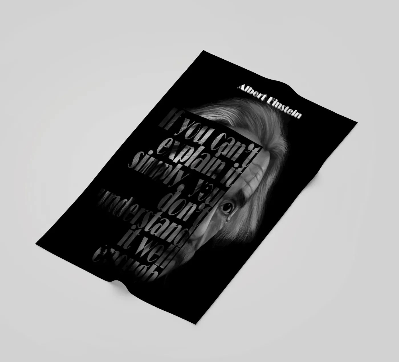 Albert Einstein Quotes beach towel by Gunawan Rb