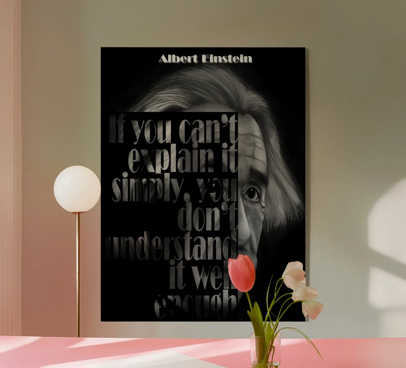 Albert Einstein Quotes acrylic glass by Gunawan Rb