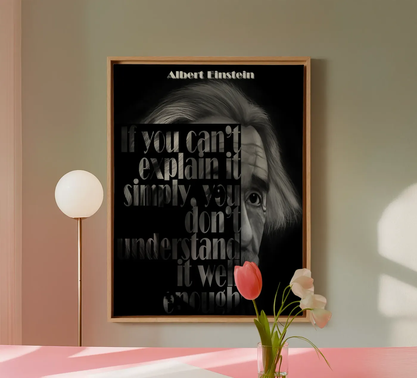Citaten van Albert Einstein canvas van Gunawan Rb