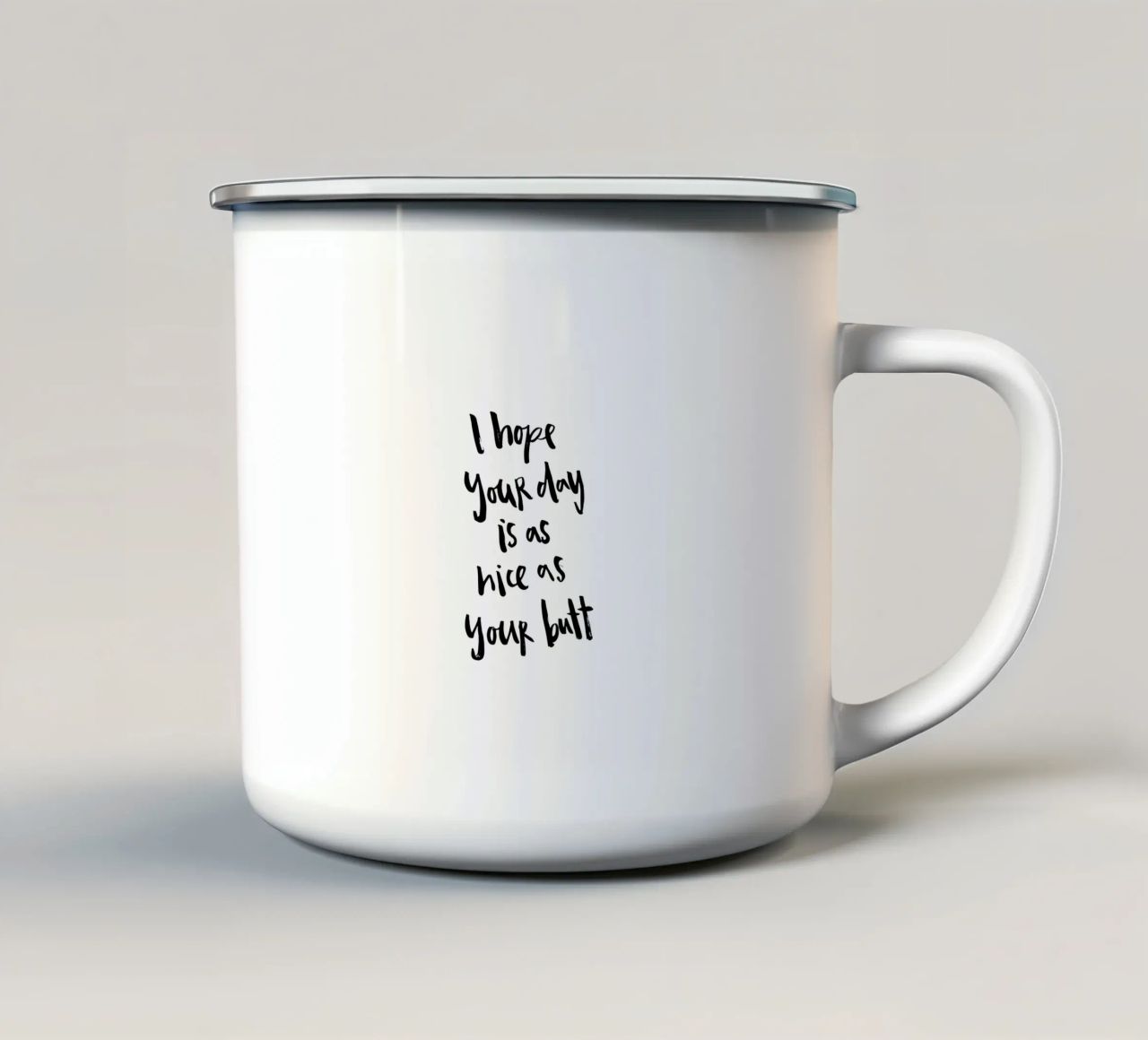 As nice as your butt tazza in smalto da Brushmeetspaper