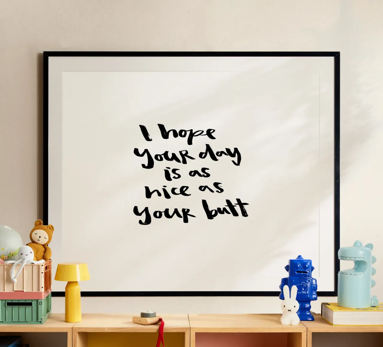 As nice as your butt poster con telaio in alluminio da Brushmeetspaper