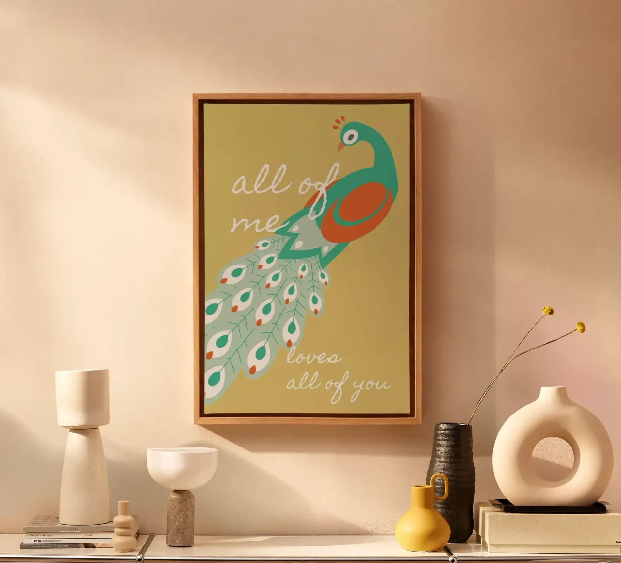 All Of Me - Peacock canvas by BlauMaschine