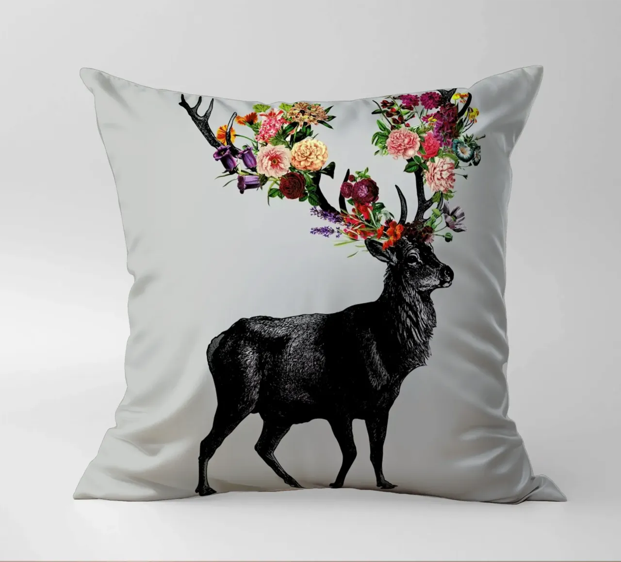 Sprint Itself Deer Floral cuscino da Tobe Fonseca