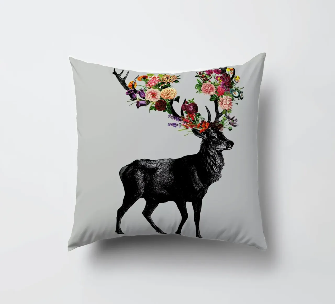Sprint Itself Deer Floral cuscino da Tobe Fonseca