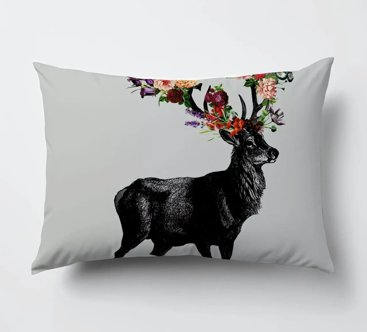 Sprint Itself Deer Floral cuscino da Tobe Fonseca