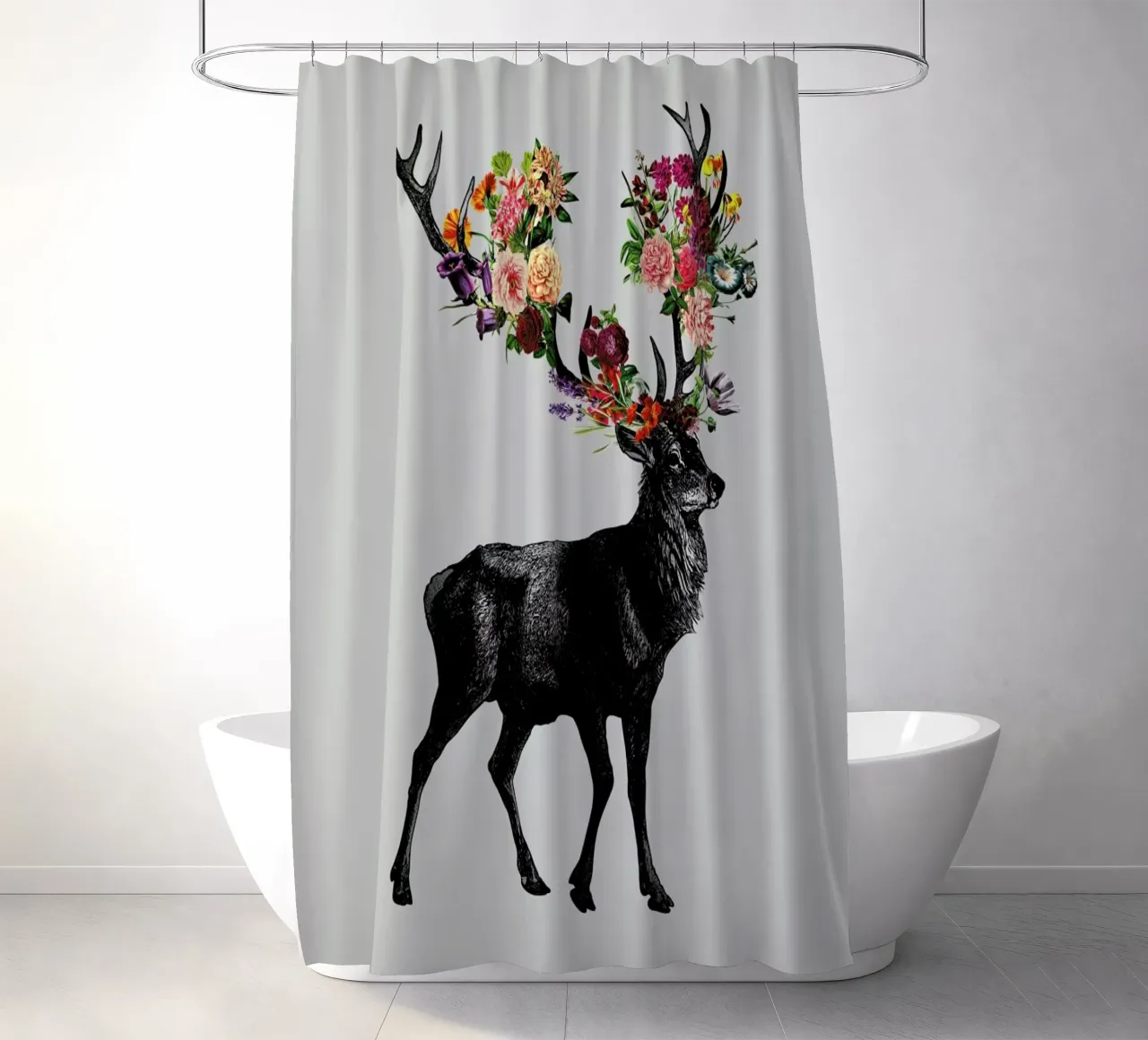 Sprint Itself Deer Floral rideau de douche de Tobe Fonseca