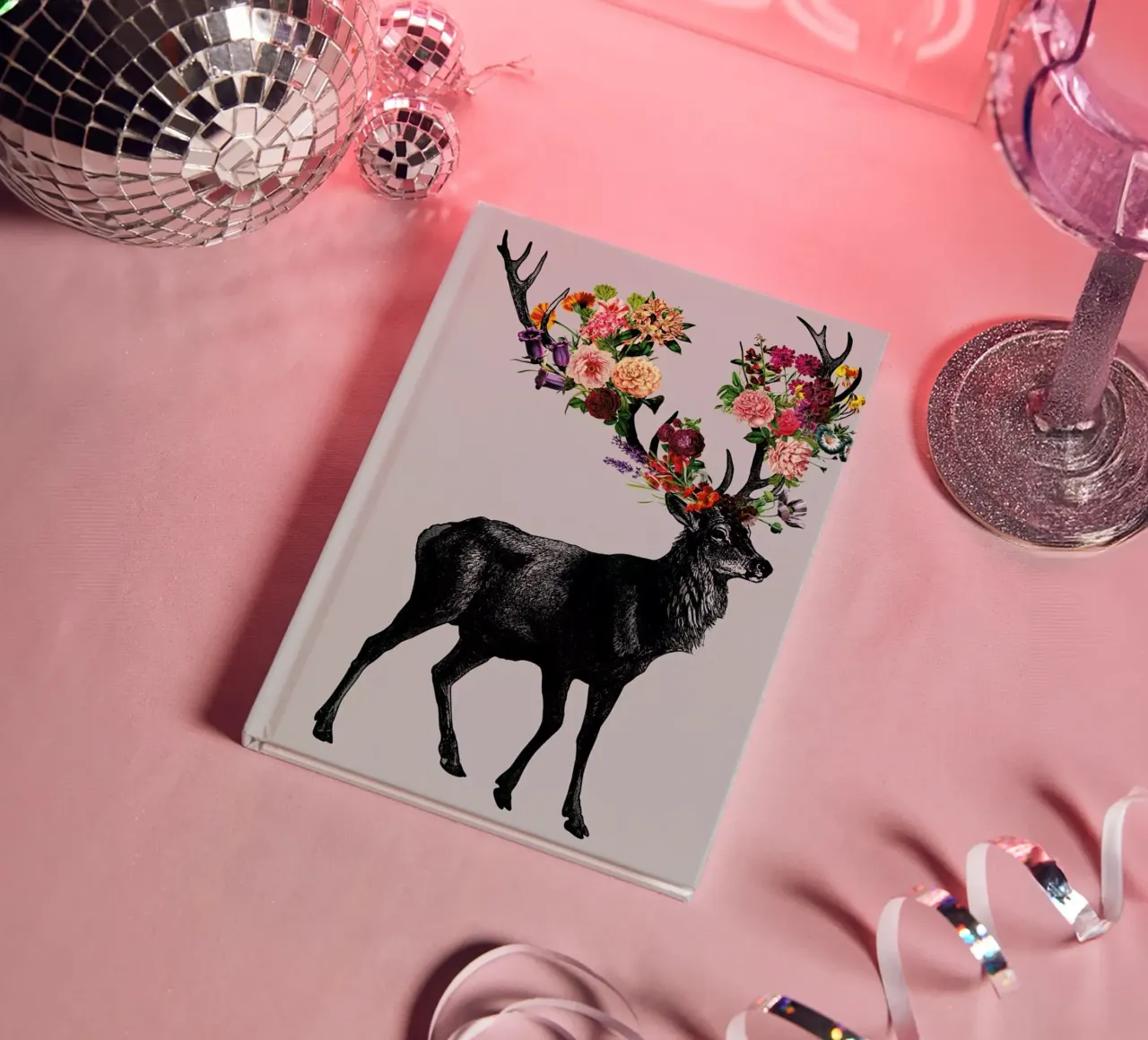 Sprint Itself Deer Floral notebook by Tobe Fonseca