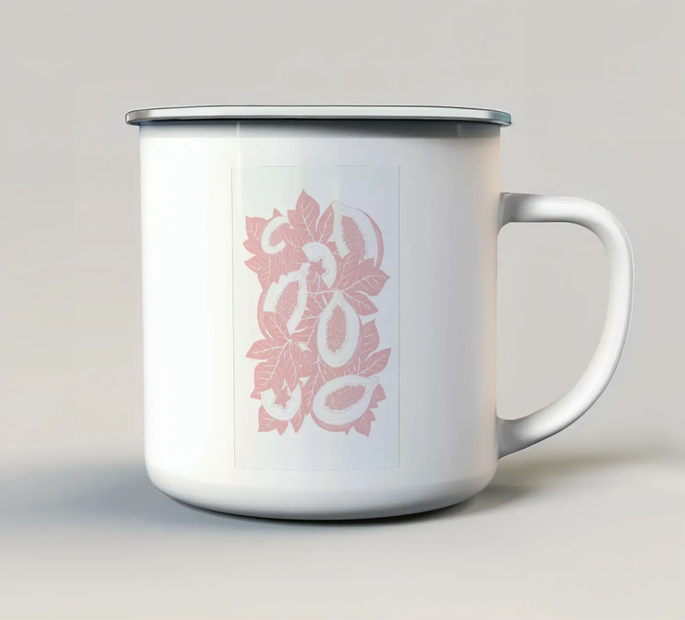 Mango enamel mug by Eva Wünsch