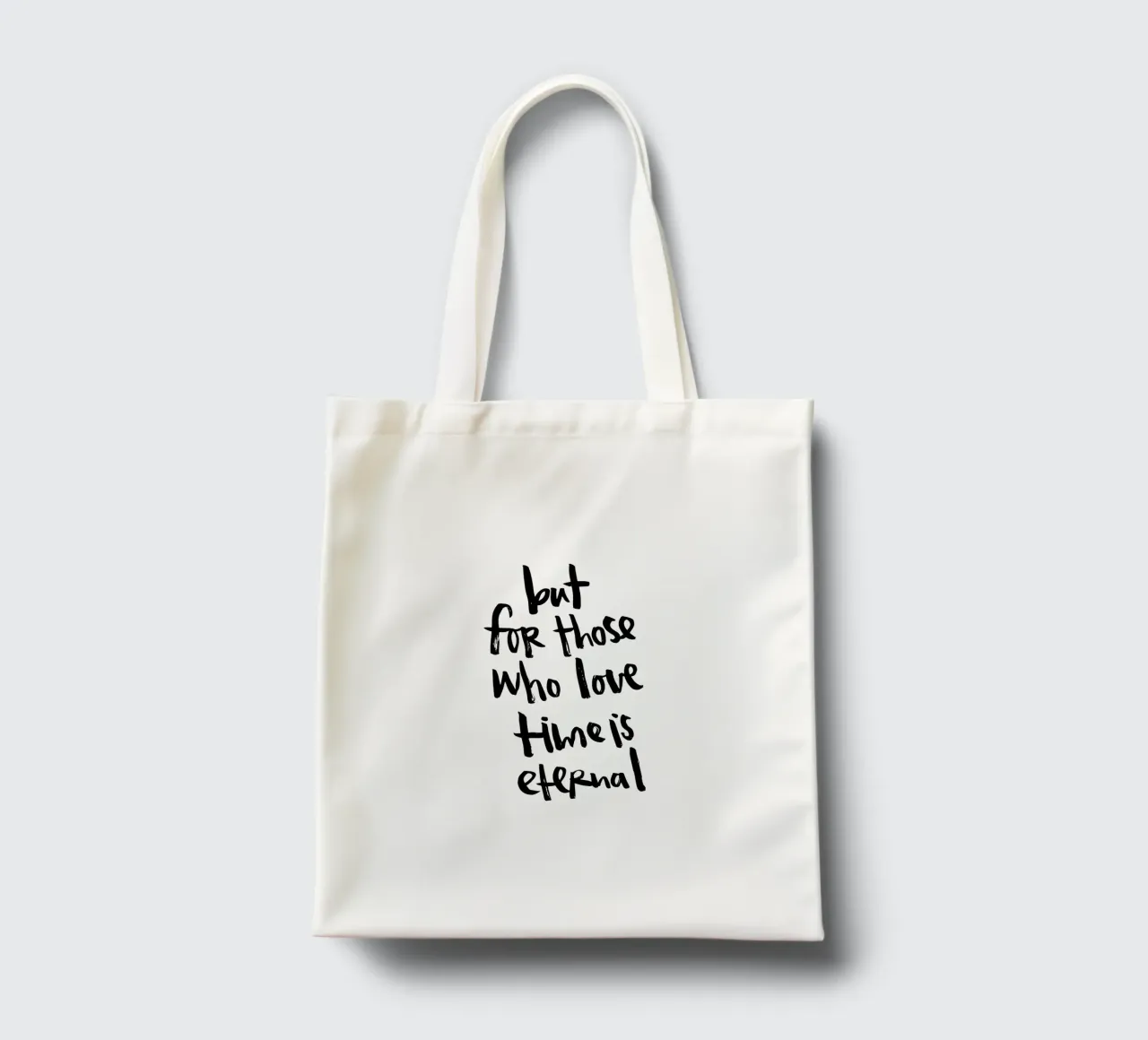 Time is eternal borsa in juta da Brushmeetspaper
