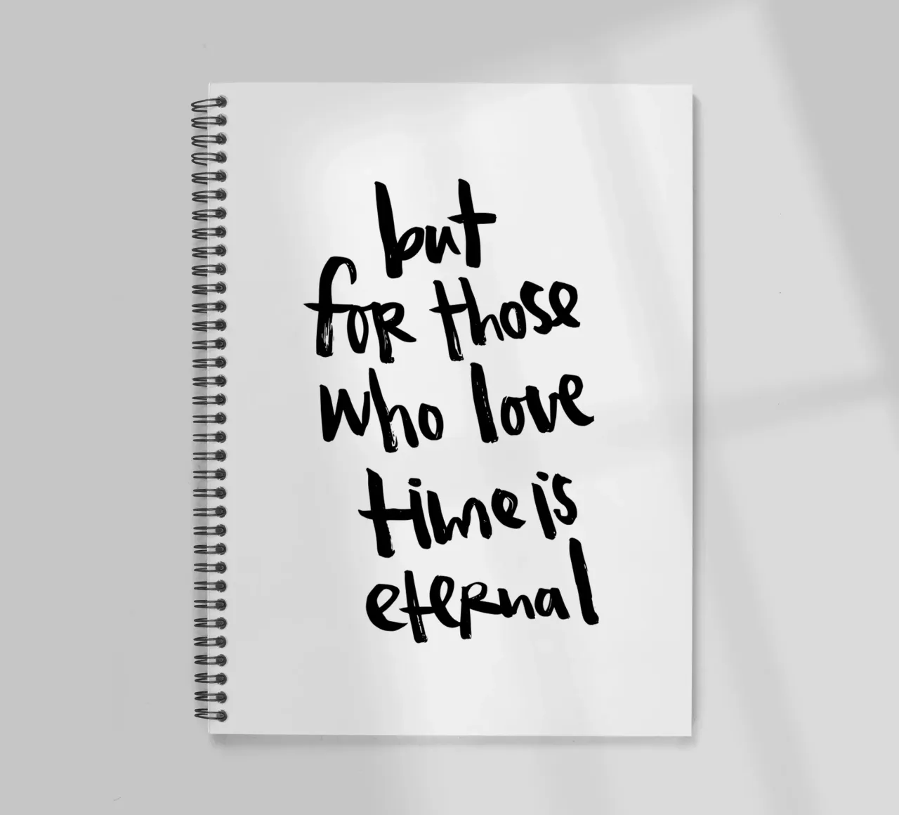 Time is eternal spiral notebook by Brushmeetspaper