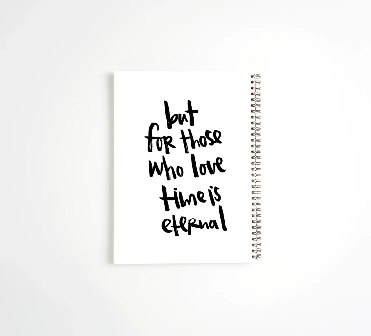 Time is eternal spiral notebook by Brushmeetspaper
