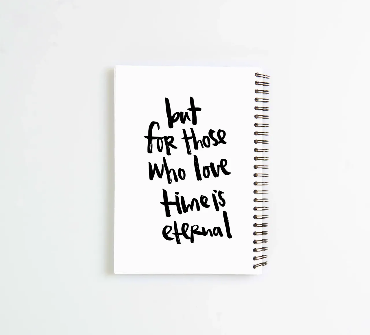 Time is eternal spiral notebook by Brushmeetspaper