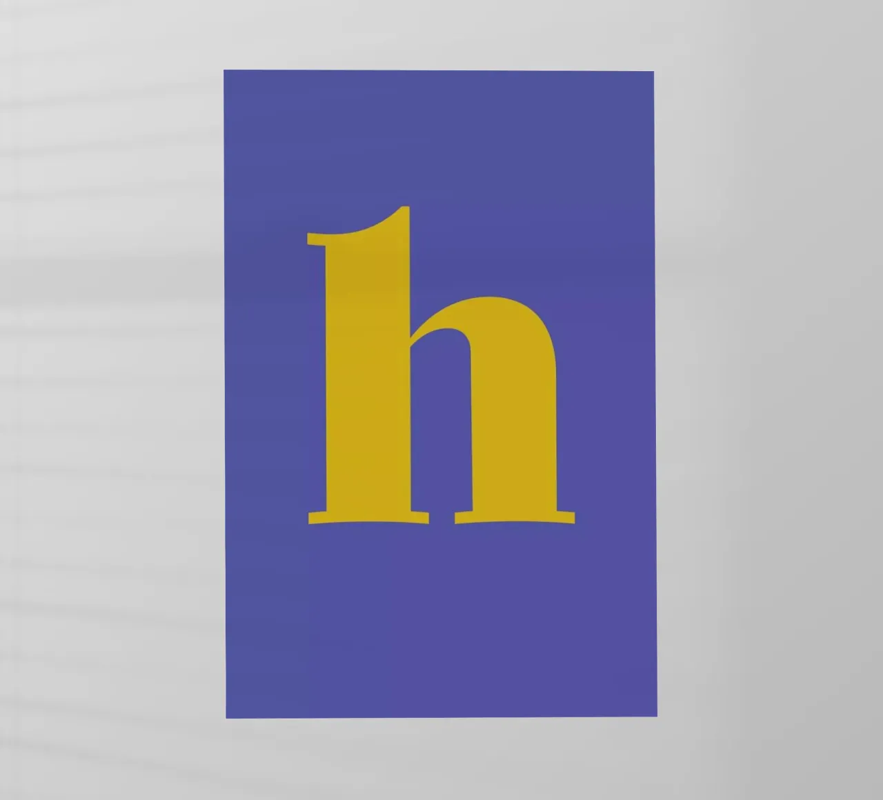 Blue Letter H pellicola backlit da Studio One