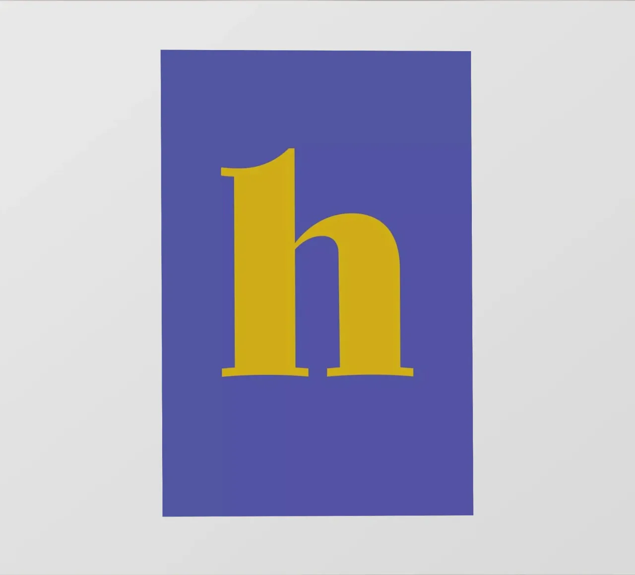 Blue Letter H pellicola backlit da Studio One