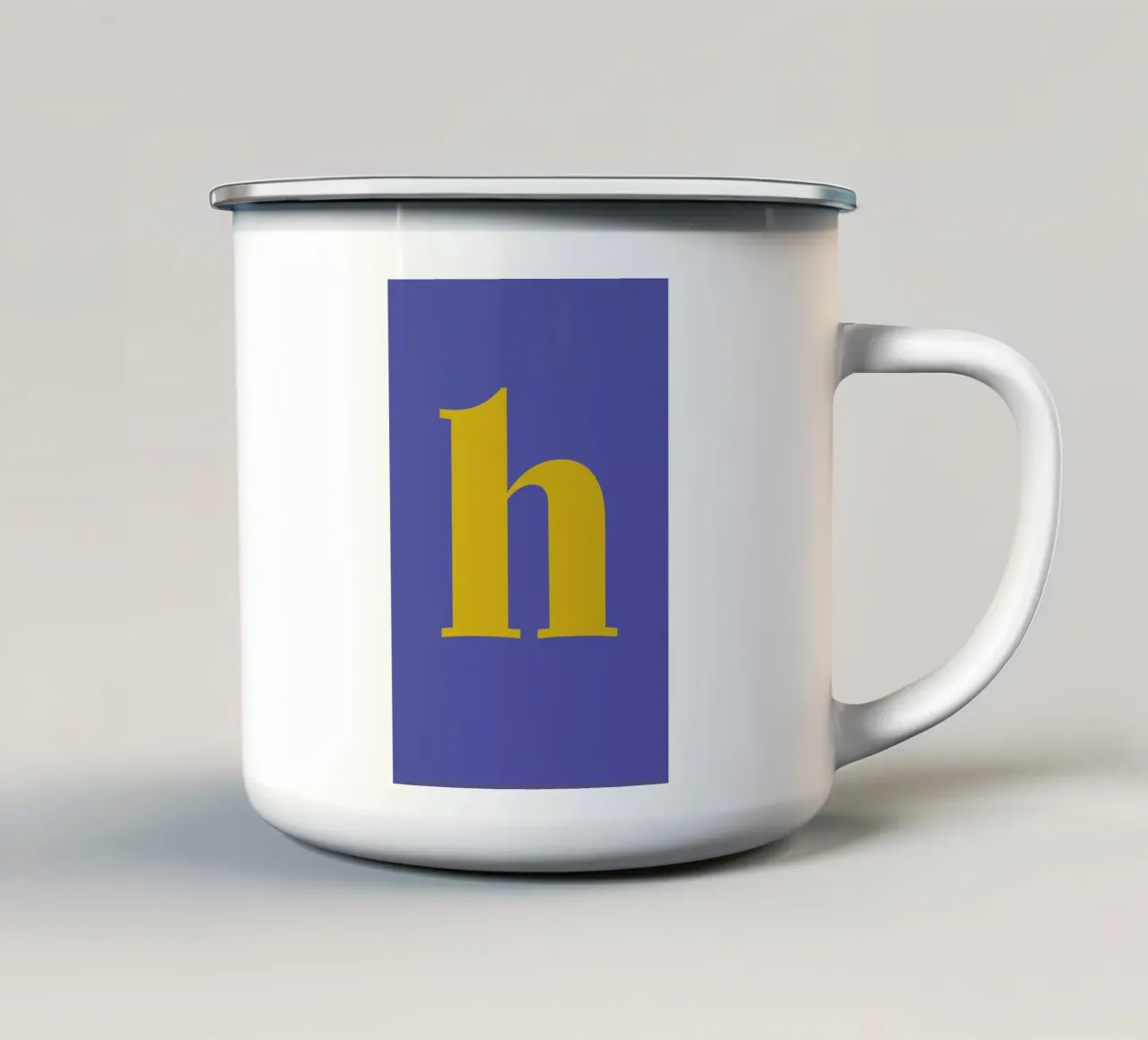 Blue Letter H tazza in smalto da Studio One
