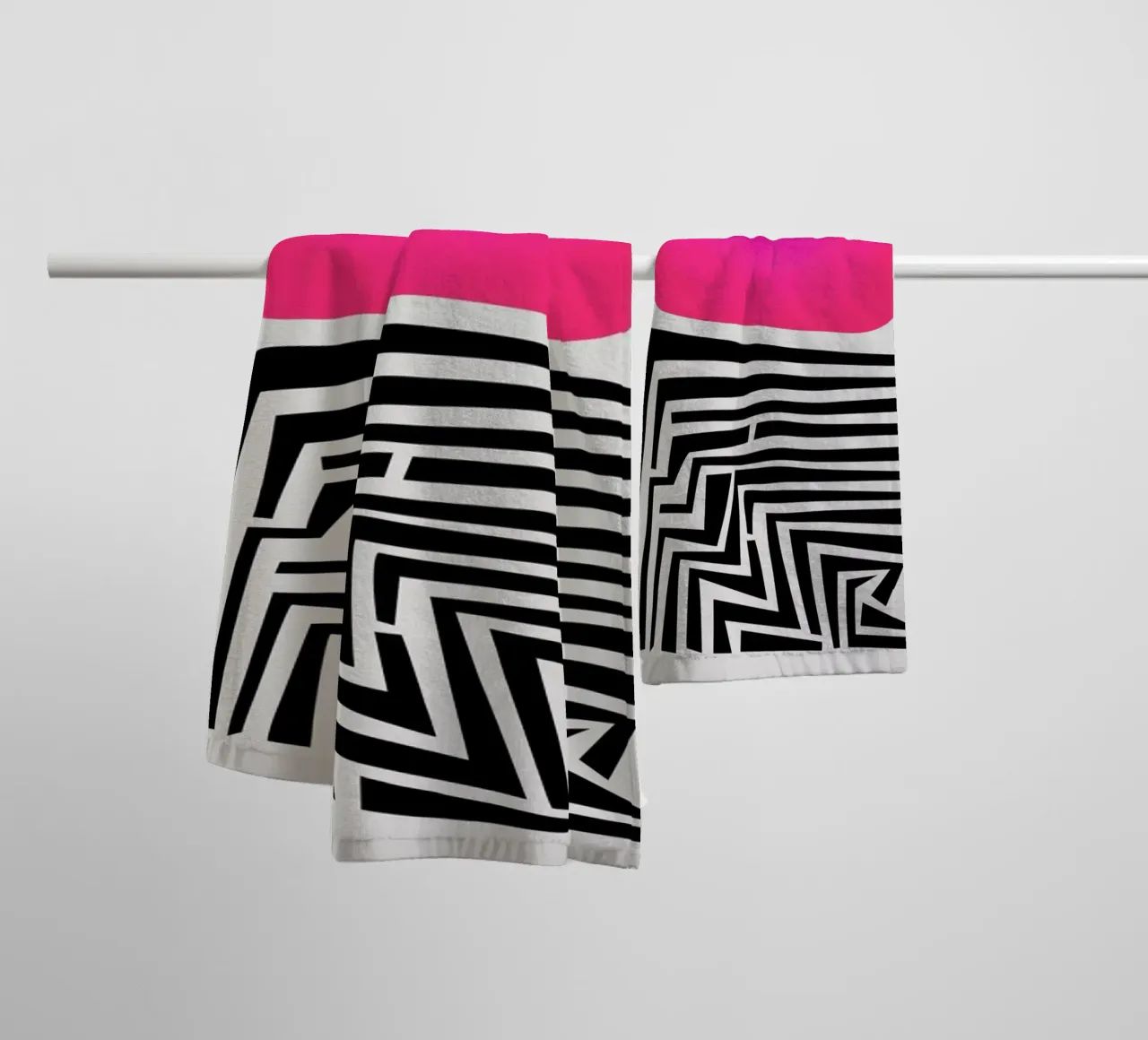 Labyrint Abstract badhanddoek van Fox & Velvet