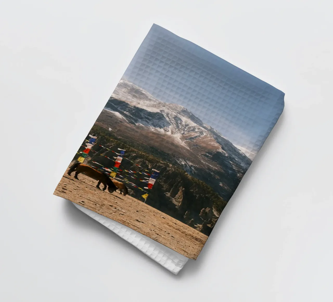 Horses and the Himalayas canovaccio da cucina da FujiPrints