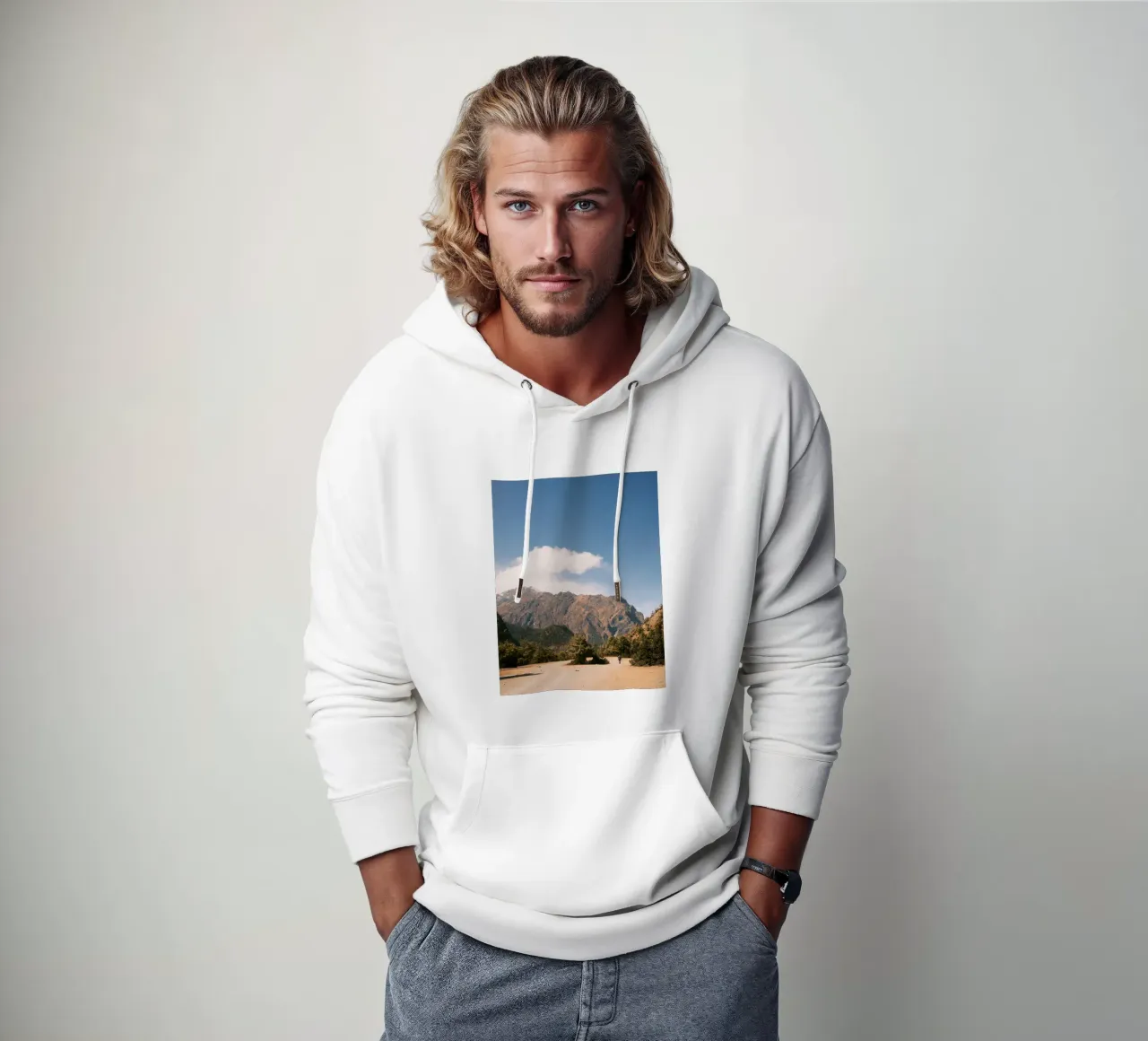 Path to the Peaks felpa con cappuccio da FujiPrints