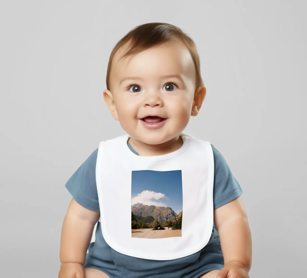 Path to the Peaks baby bib by FujiPrints