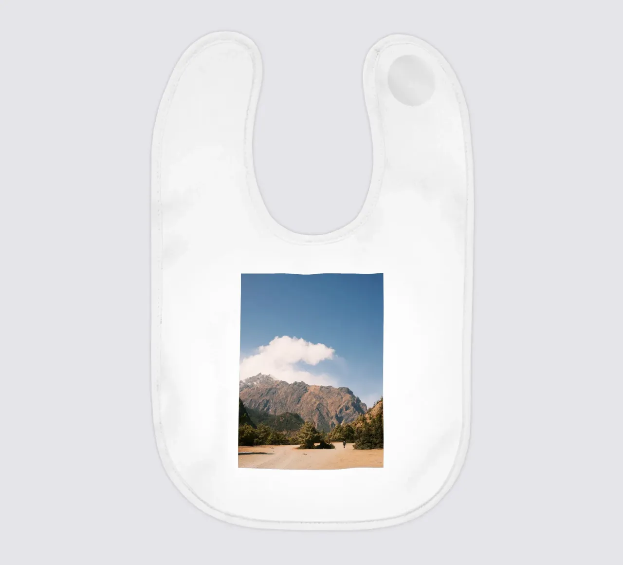 Path to the Peaks baby bib by FujiPrints