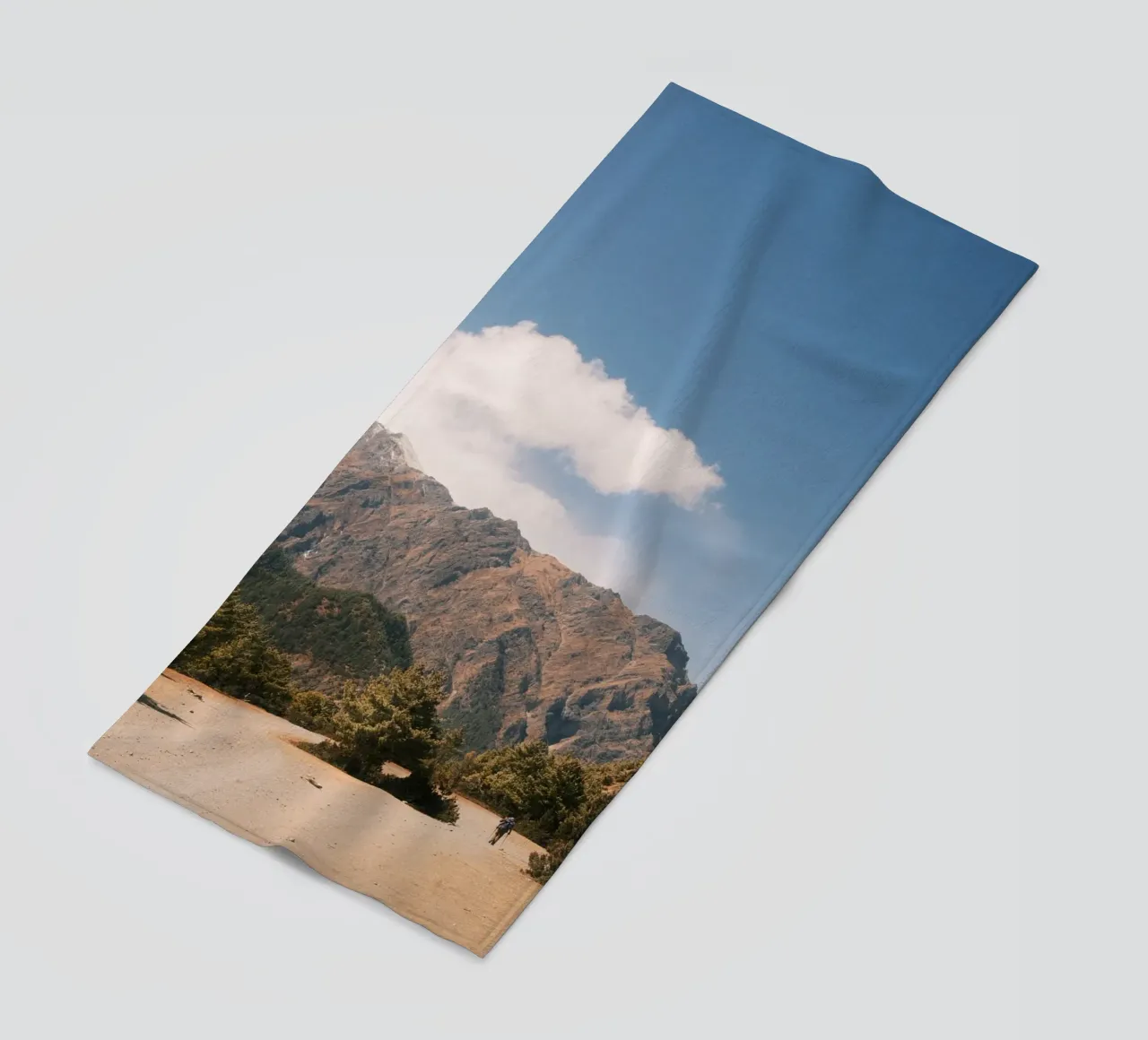 Path to the Peaks beach towel by FujiPrints