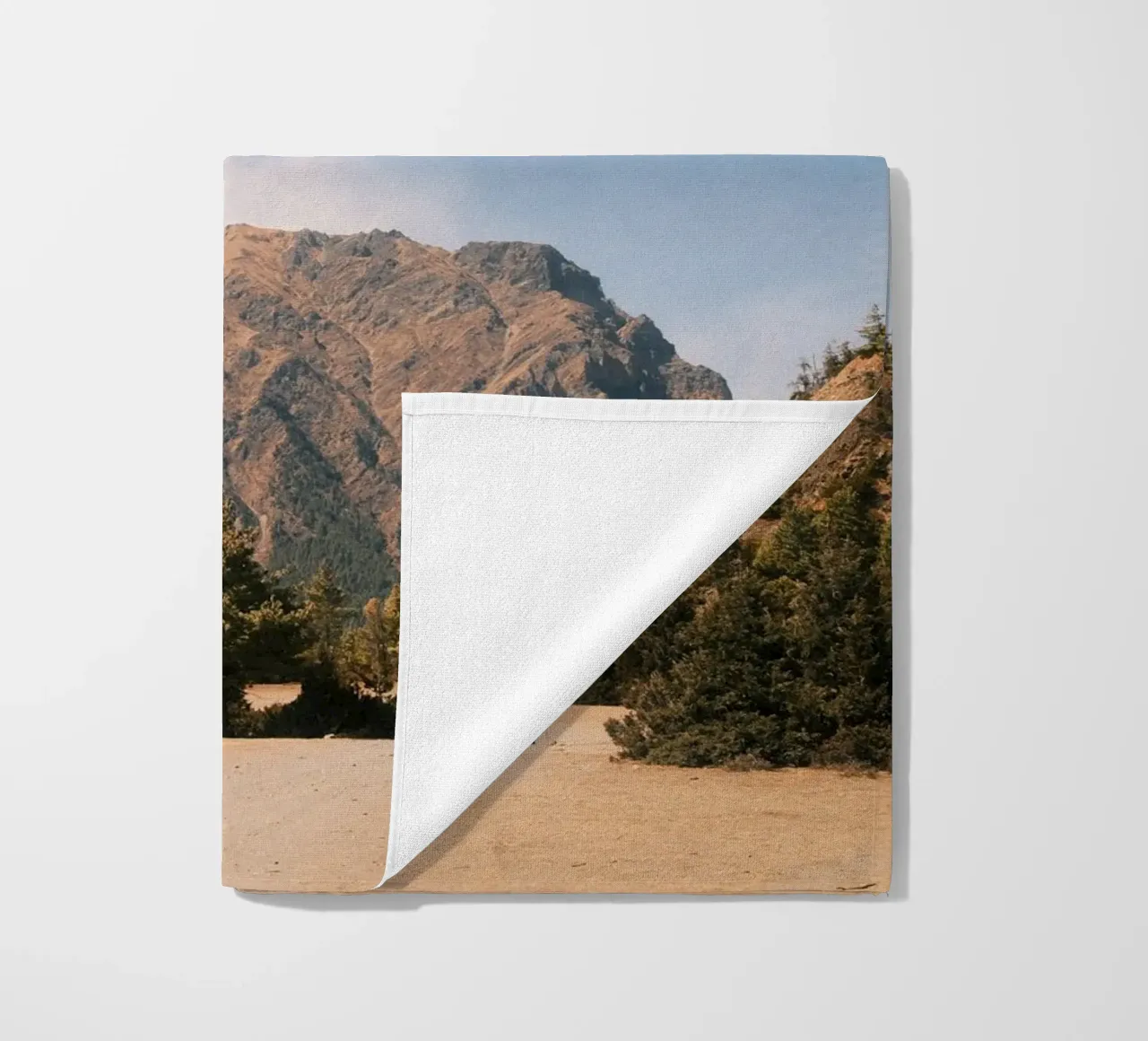 Path to the Peaks beach towel by FujiPrints
