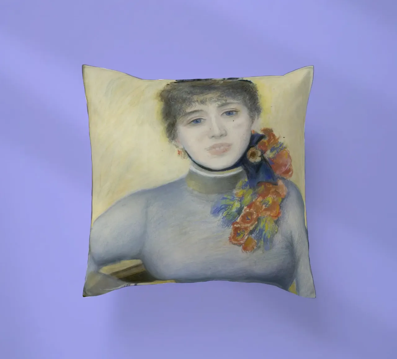 Pierre-Auguste Renoir - Caroline Rémy (Séverine) cuscino da Timeless Artworks