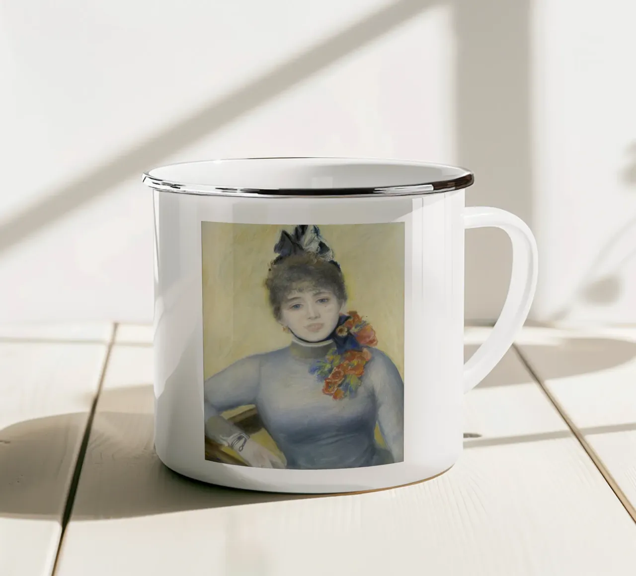 Pierre-Auguste Renoir - Caroline Rémy (Séverine) tazza in smalto da Timeless Artworks