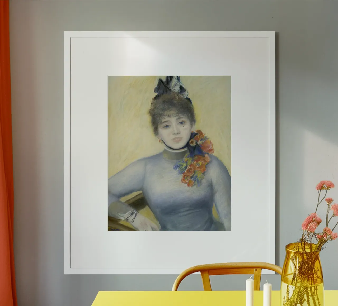 Pierre-Auguste Renoir - Caroline Rémy (Séverine) poster con telaio in alluminio da Timeless Artworks