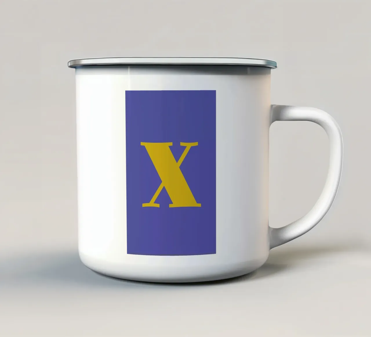 Blue Letter X tazza in smalto da Studio One