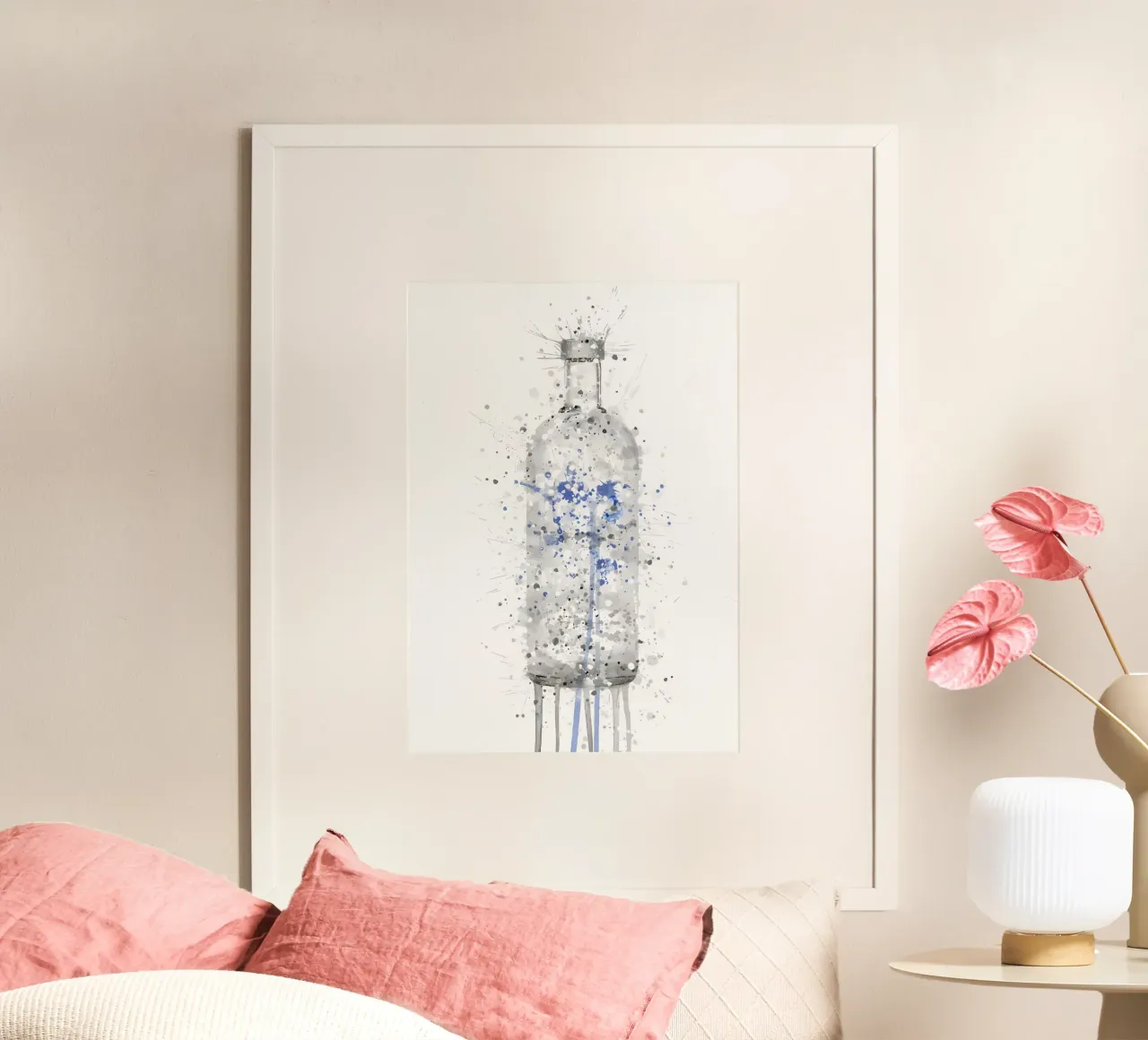 Vodka assoluta poster con telaio in plastica da Coffee shop