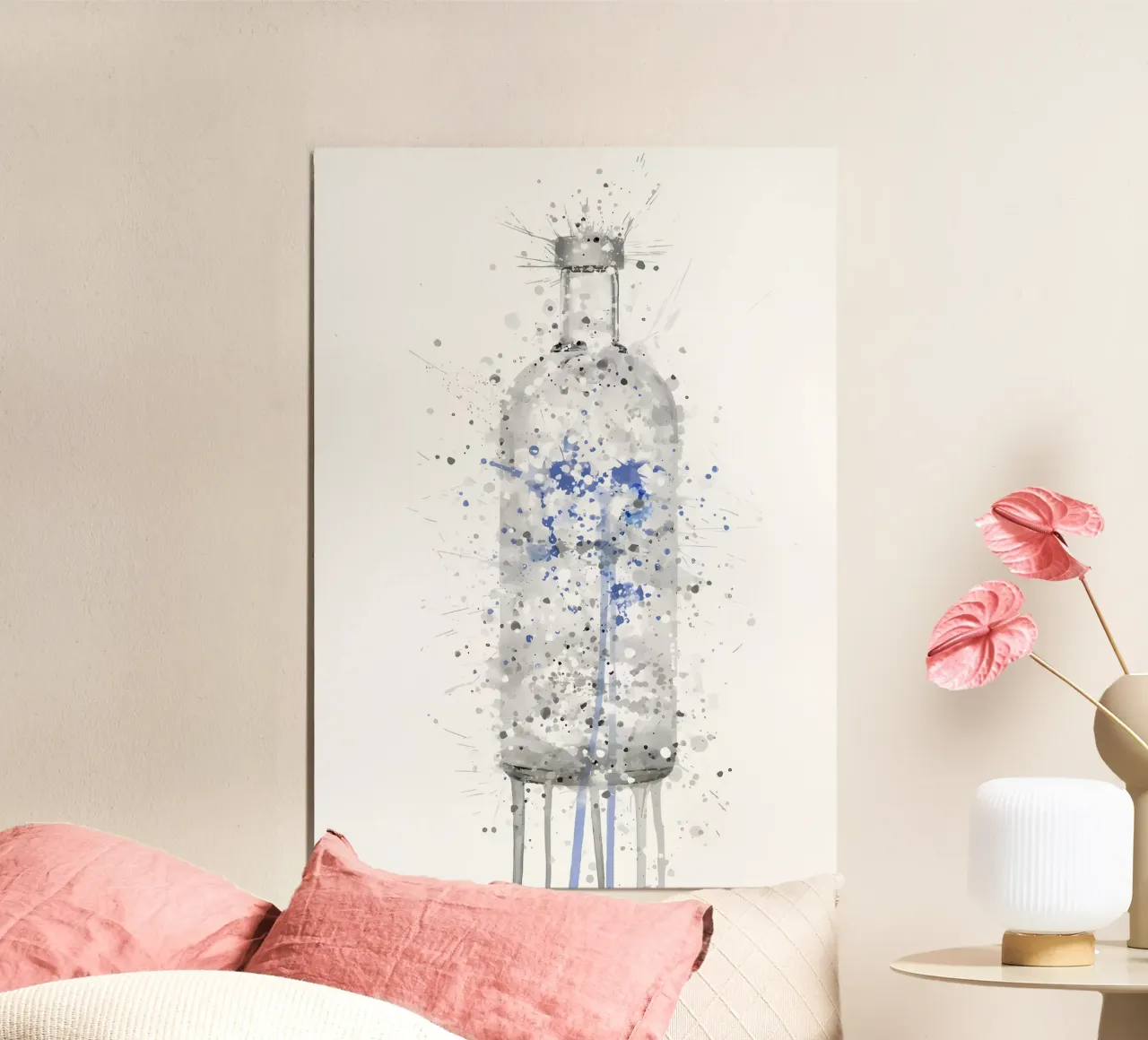 Vodka assoluta poster con telaio in plastica da Coffee shop