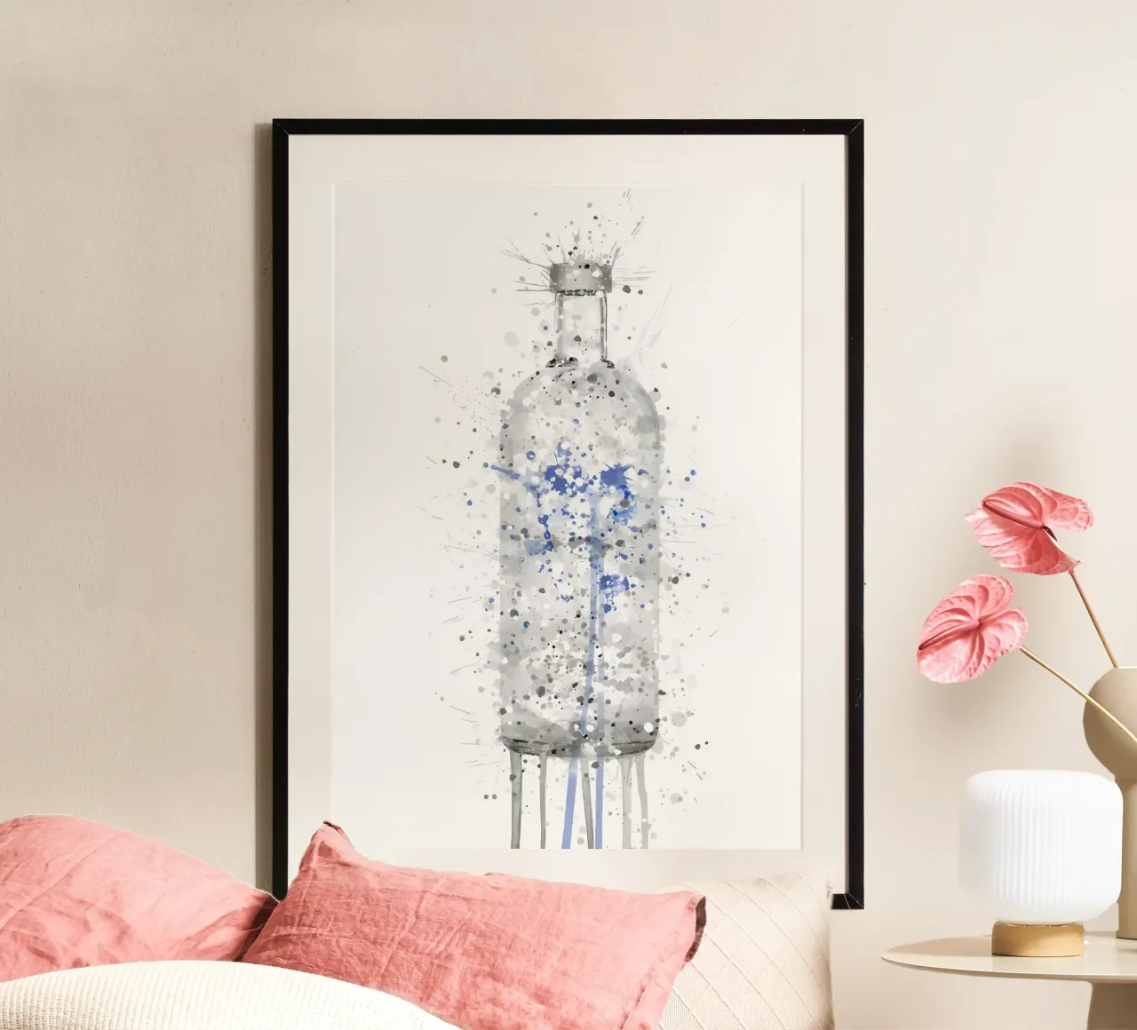 Vodka assoluta poster con telaio in plastica da Coffee shop