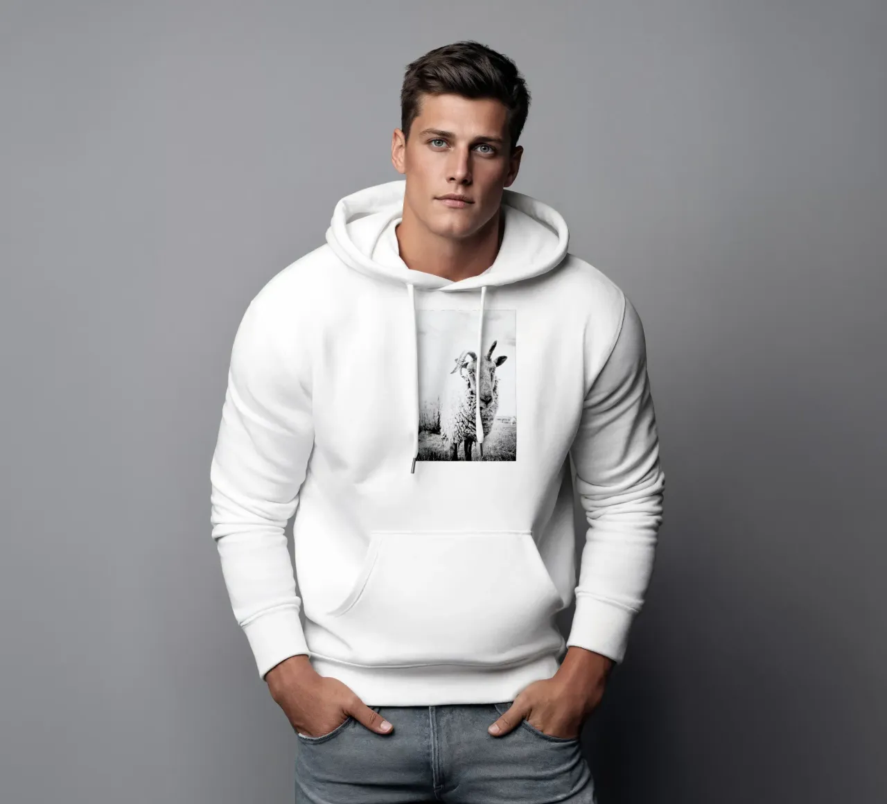 Sheep II sudadera con capucha de Victoria Frost