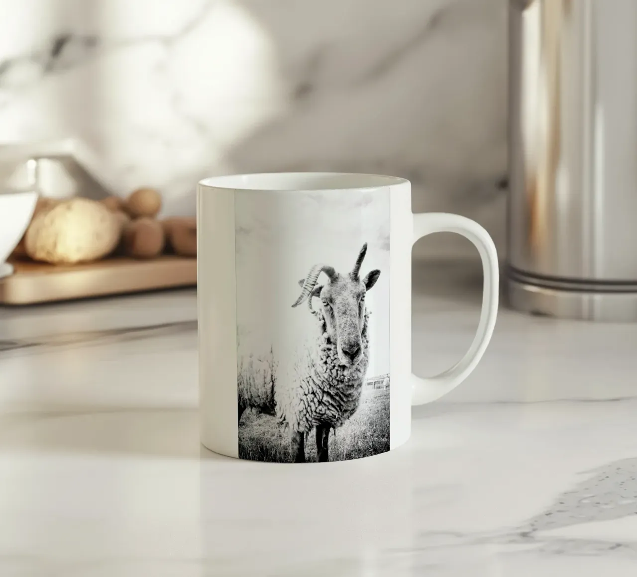 Sheep II Keramik Tasse von Victoria Frost